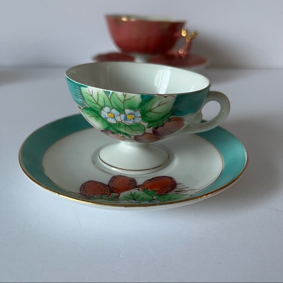 Vintage Espresso Teacup Matching Saucer - Picture 2 of 9